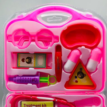 17Pcs ABS Pretend Play Kids Doctor Set - Pink